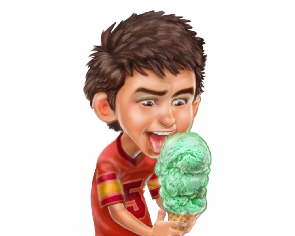Jay Ice Cream Character Headshot