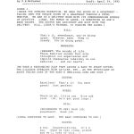 The first page of “The Sounds of Life” script, circa 1992