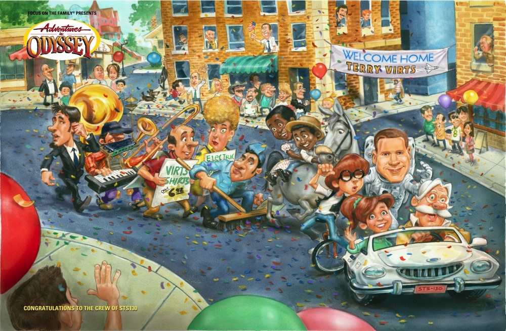 The Adventures in Odyssey poster created for astronaut Terry Virts