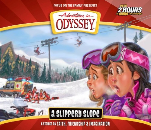Cover image of Adventures in Odyssey Album #71, "A Slippery Slope"