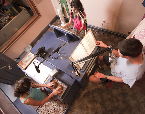 A Kids' Radio recording session