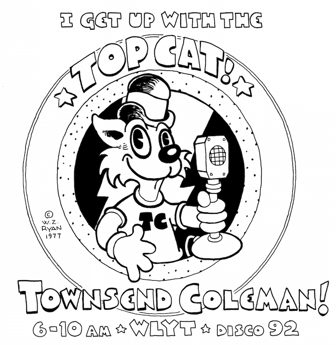 A drawing that Will Ryan did for Townsend Coleman's morning radio show in Cleveland in 1977, many years before either of them appeared on Adventures in Odyssey.