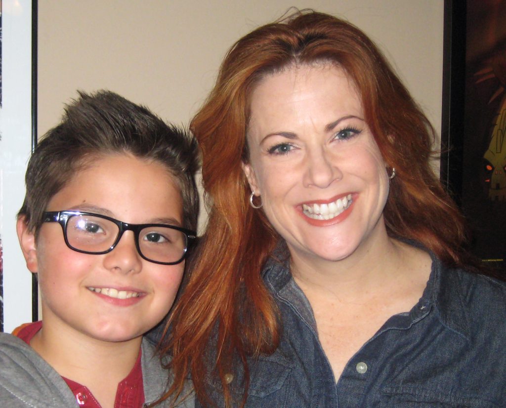 Cristina with Zach Callison (the first voice of Matthew Parker) in 2011
